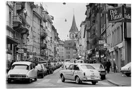 Acrylglasbild Traffic at Rennweg in Zurich, 1974