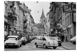 Hartschaumbild Traffic at Rennweg in Zurich, 1974