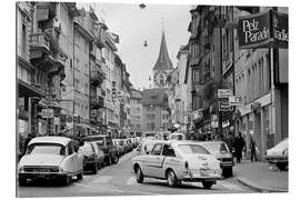 Gallery print Verkehr am Rennweg in Zürich, 1974