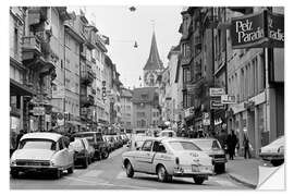 Vinilo para la pared Verkehr am Rennweg in Zürich, 1974