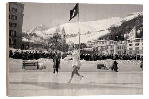 Holzbild St. Moritz, 1948