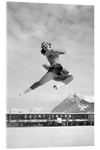 Akrylbillede Ice skating, Davos, 1947