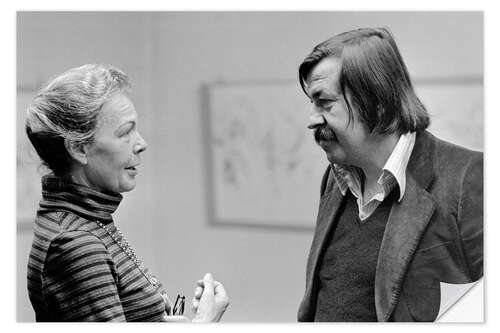 Wandsticker Günter Grass in Zürich, 1975