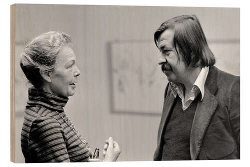 Trätavla Günter Grass in Zurich, 1975