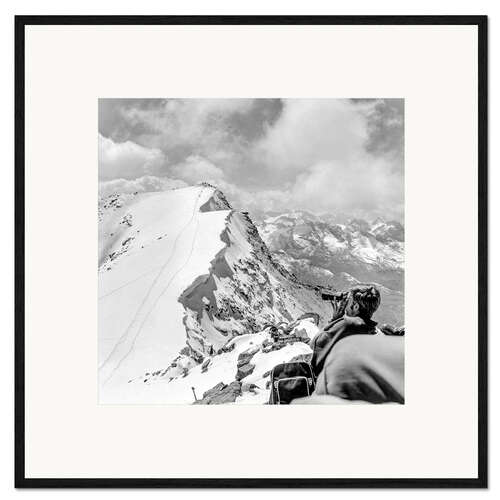 Framed art print Summer skiing on the Corvatsch, Switzerland, 1970