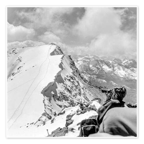 Poster Sommerski auf dem Corvatsch, Schweiz, 1970