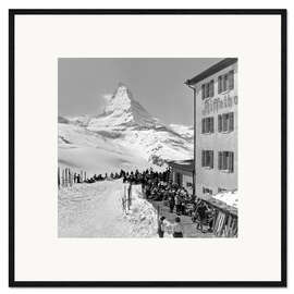 Impression artistique encadrée Hotel Riffelhaus under the Matterhorn, Zermatt, 1956
