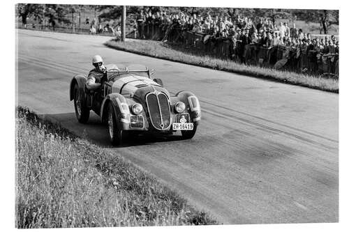 Acrylglasbild Willy Peter Daetwyler beim Grand Prix in Bern, 1951