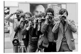 Aluminium print Photographers in action, Zurich, 1971
