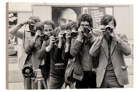 Tableau en bois Photographers in action, Zurich, 1971