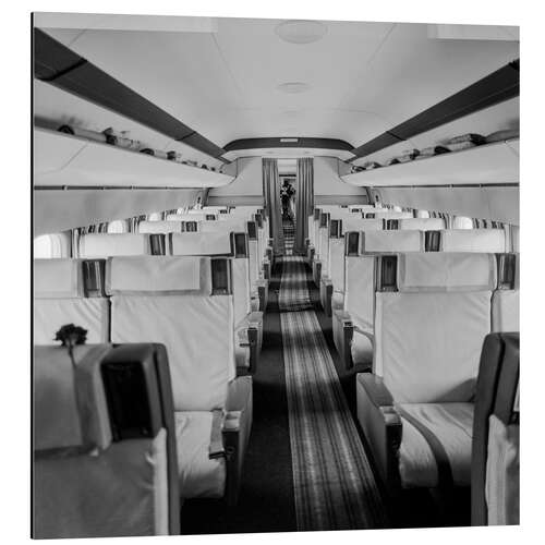 Alubild Die Kabine der DC-8 'Matterhorn' der Swissair, 1960