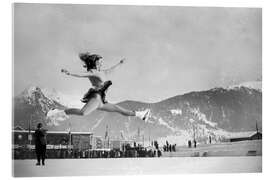 Acrylic print Figure skater at the Figure Skating Championships in Davos, 1947