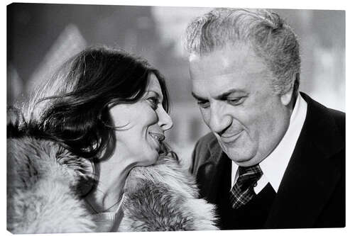 Obraz na płótnie Federico Fellini and Magali Noel, Zurich, 1974
