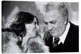 Obraz na płótnie Federico Fellini and Magali Noel, Zurich, 1974