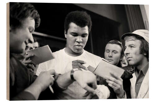 Trätavla Muhammad Ali in Zurich, 1971