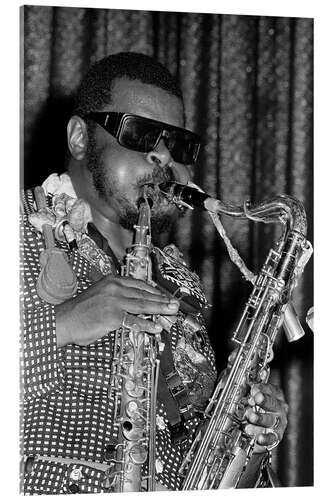 Acrylglasbild Free Jazz-Musiker Rahsaan Roland Kirk in Zürich, 1973