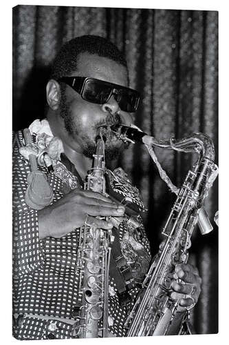 Canvas print Free Jazz musician Rahsaan Roland Kirk in Zurich, 1973