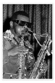 Veggbilde Free Jazz musician Rahsaan Roland Kirk in Zurich, 1973