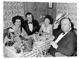 Cuadro de metacrilato Alfred Hitchcock with wife and friends, Switzerland, 1967
