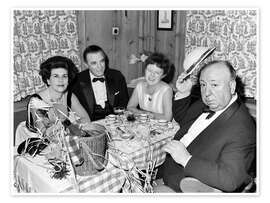 Kunstwerk Alfred Hitchcock with wife and friends, Switzerland, 1967
