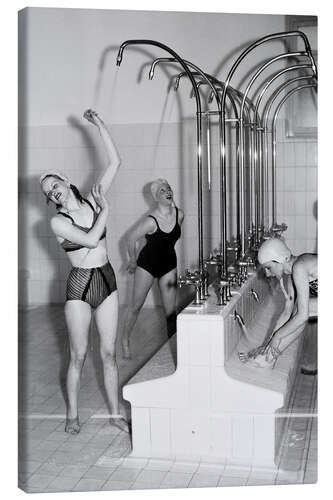 Canvas print Women municipal indoor swimming pool, 1941