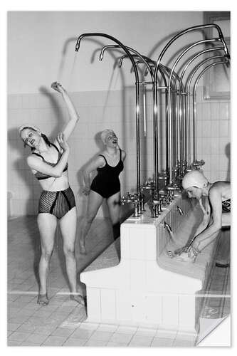 Vinilo para la pared Women municipal indoor swimming pool, 1941
