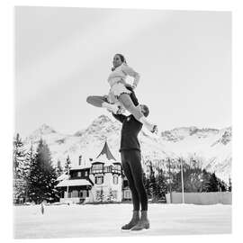 Acrylic print Swiss Figure Skating Championships in Arosa, 1939