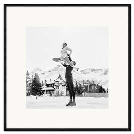 Inramat konsttryck Swiss Figure Skating Championships in Arosa, 1939