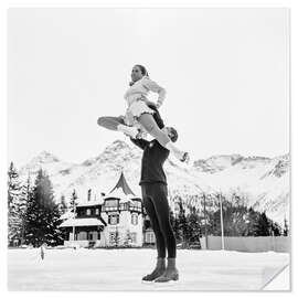 Sticker mural Swiss Figure Skating Championships in Arosa, 1939