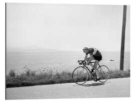 Aluminium print Ferdy Kübler drives along Lake Geneva, 1950