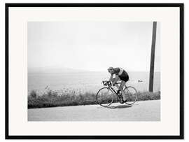 Framed art print Ferdy Kübler drives along Lake Geneva, 1950