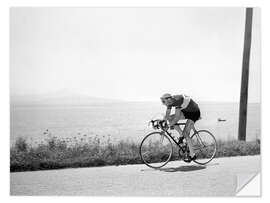 Wall sticker Ferdy Kübler drives along Lake Geneva, 1950
