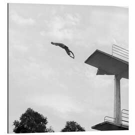 Alubild Der Turmspringer Ernst Strupler in Baden, 1941