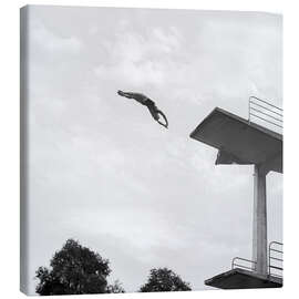 Tableau sur toile The high-diver Ernst Strupler in Baden, 1941