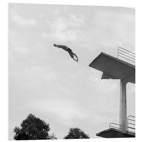 Foam board print The high-diver Ernst Strupler in Baden, 1941
