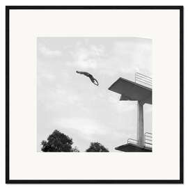 Gerahmter Kunstdruck Der Turmspringer Ernst Strupler in Baden, 1941