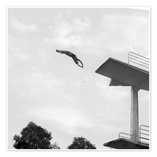 Póster The high-diver Ernst Strupler in Baden, 1941