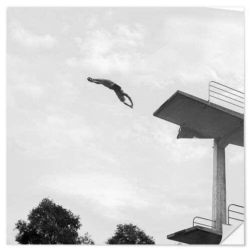 Vinilo para la pared The high-diver Ernst Strupler in Baden, 1941