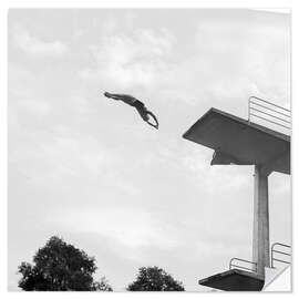 Vinilo para la pared The high-diver Ernst Strupler in Baden, 1941