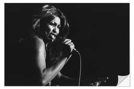 Muursticker Tina Turner sings at the Kongresshaus Zurich, 1975
