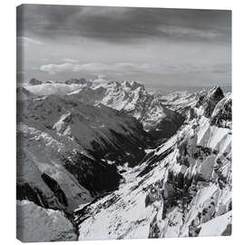 Tableau sur toile View from the Titlis Peak, Switzerland, 1969