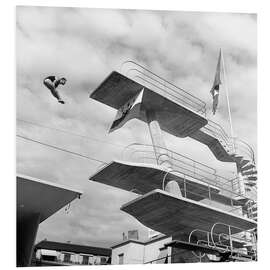Foam board print The diver Ernst Strupler, 1943