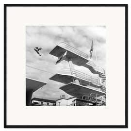 Gerahmter Kunstdruck Der Turmspringer Ernst Strupler, 1943