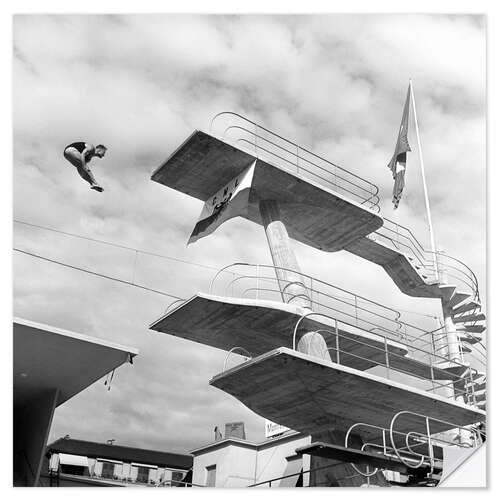 Vinilo para la pared The diver Ernst Strupler, 1943