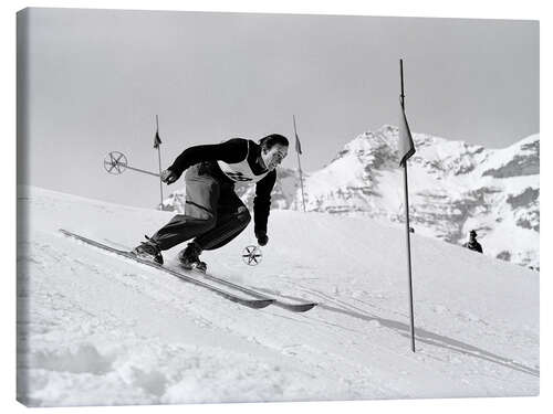 Leinwandbild Willy Steuri, Wengen, Schweiz, 1935