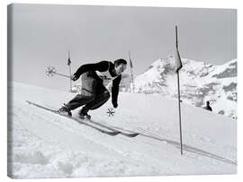 Canvas-taulu Willy Steuri, Wengen, Switzerland, 1935