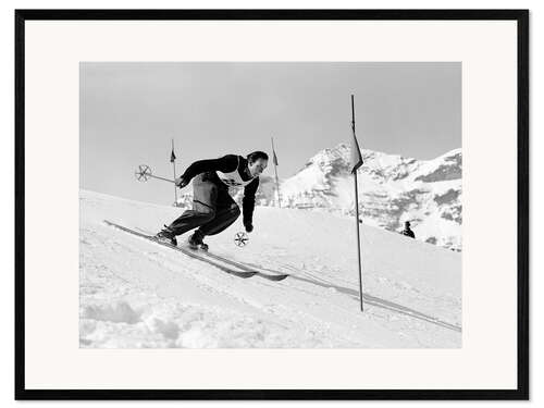 Ingelijste kunstdruk Willy Steuri, Wengen, Switzerland, 1935
