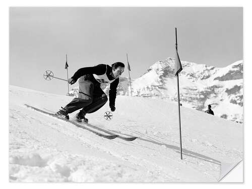 Vinilo para la pared Willy Steuri, Wengen, Switzerland, 1935