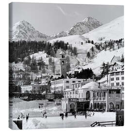 Quadro em tela St. Moritz, 1966