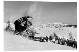 Acrylic print Skier Rosmarie Bleuer, 1948 In St. Moritz